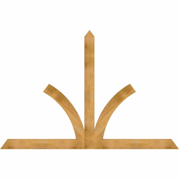 Ekena Millwork Richland Rough Sawn Timber Gable Bracket, Western Red Cedar, 108"W x 72"H x 2"D x 6"F, 16/12 Pitch GBW108X72X0206RIC00RWR - main